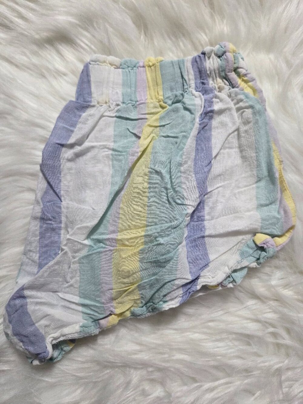 Love to Lounge Striped Crinkle Pajama Shorts